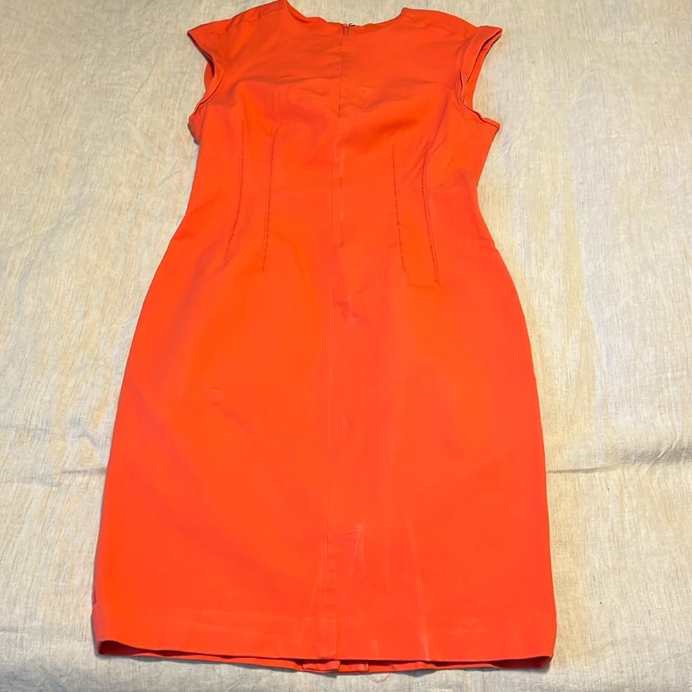 Banana republic orange bodycon knee length dress